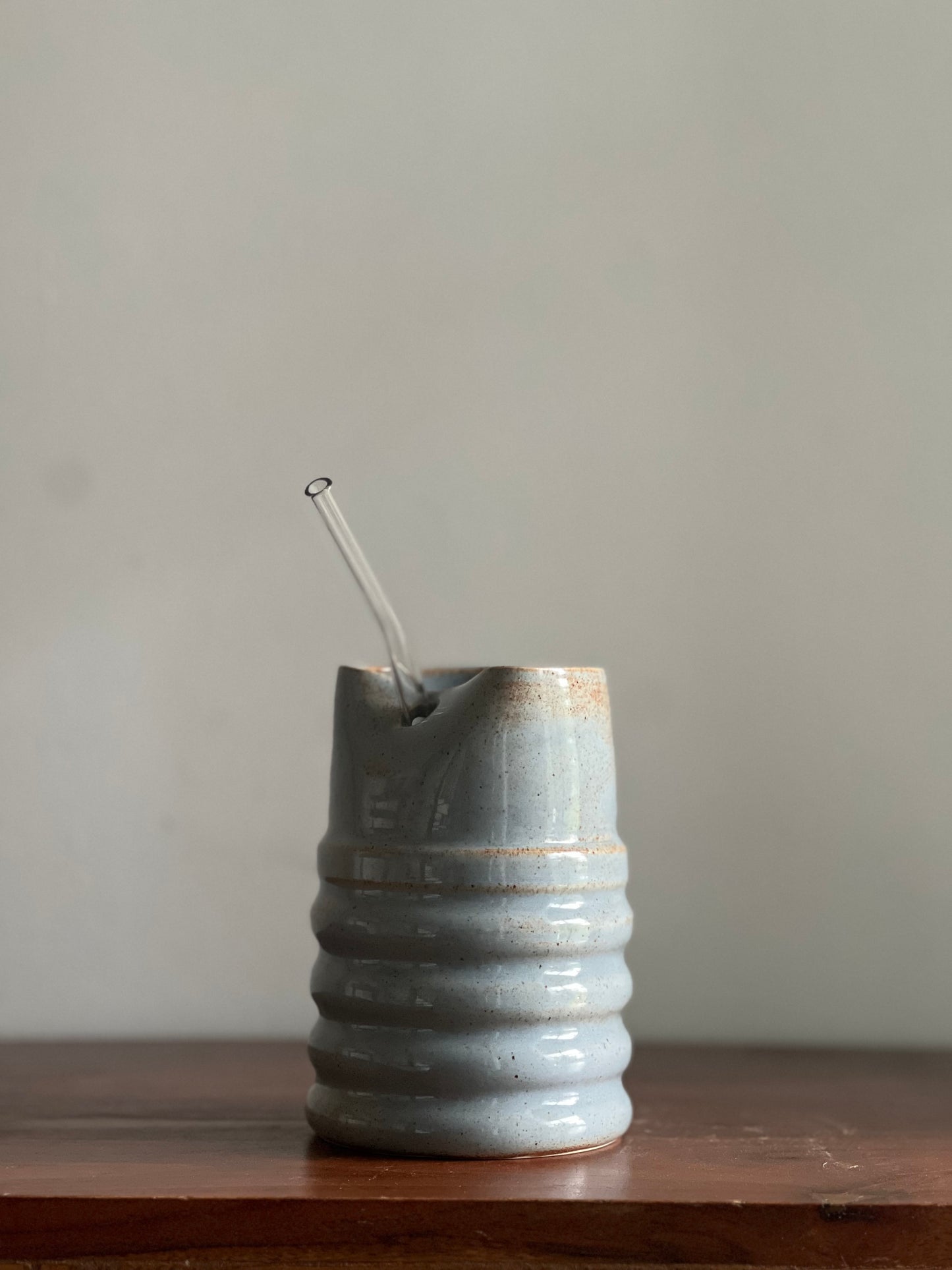 Blue Straw Cup